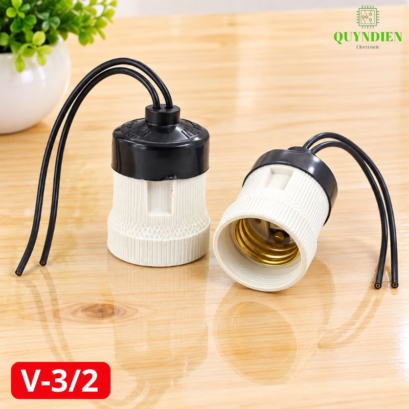 Đuôi Đèn Sứ Ren Vặn Xoáy E27 Chịu Nhiệt Cao SOPOKA