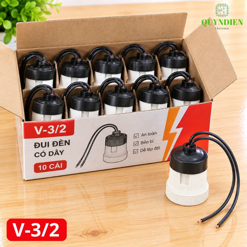 Đuôi Đèn Sứ Ren Vặn Xoáy E27 Chịu Nhiệt Cao SOPOKA