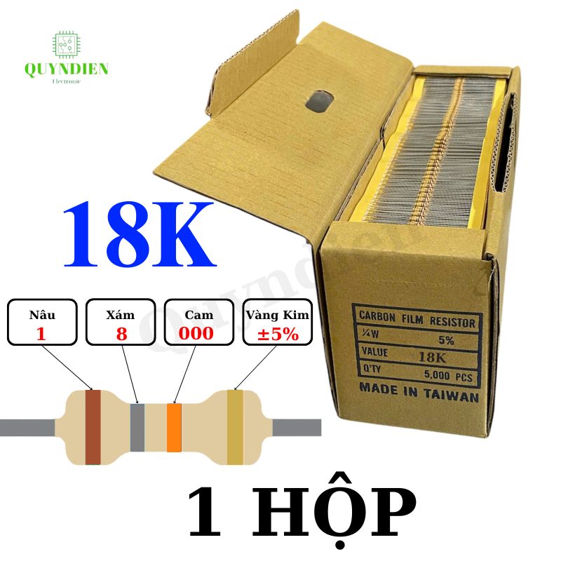 Điện trở Đài Loan 1/4W - 18K