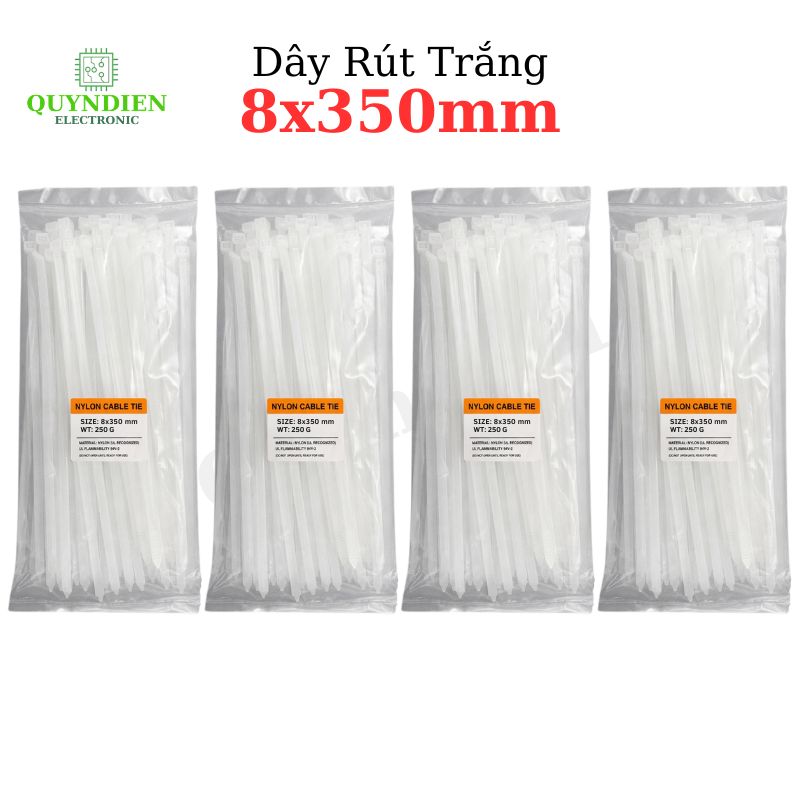 Dây Rút Nhựa Nhiều Kích Cỡ Màu Trắng Đen - Giá Bán 1Kg