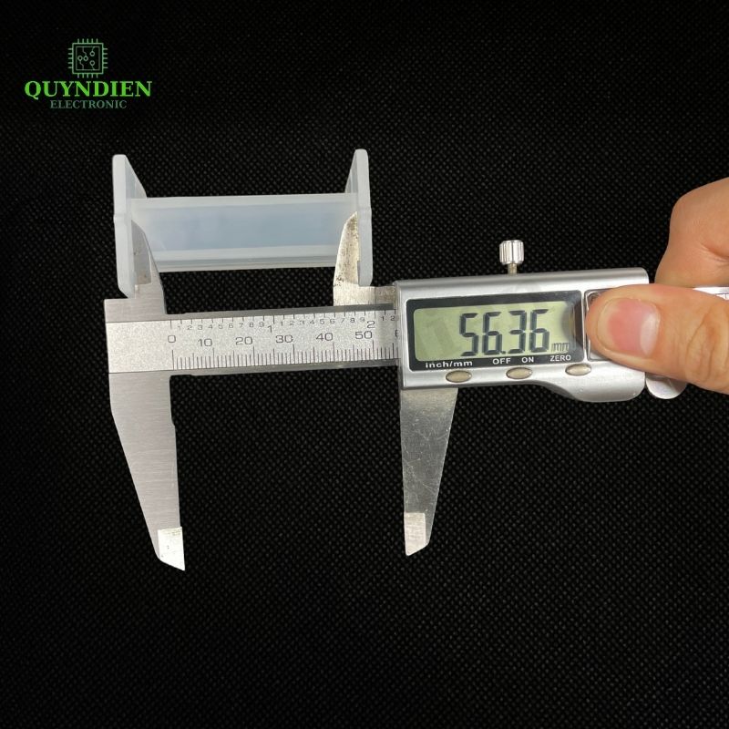 Lõi Nhựa Vuông Dài 64mm Quấn Cuộn Cảm Phân Tần Loa - Màu Trắng Trong