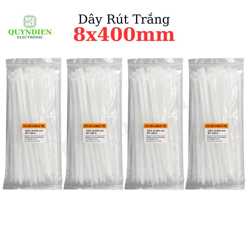 Dây Rút Nhựa Nhiều Kích Cỡ Màu Trắng Đen - Giá Bán 1Kg
