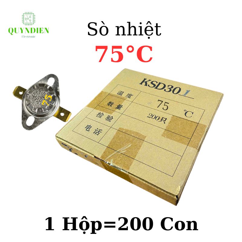 Rơ le nhiệt sò nhiệt 75℃