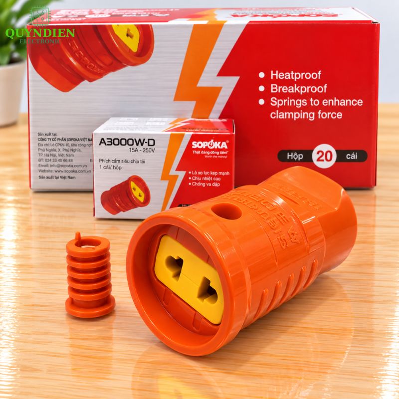 Phích Cắm Cái Chịu Tải Cao 3000W