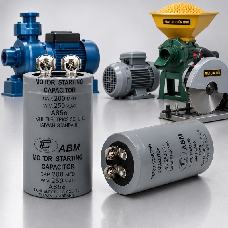 Tụ Đề Khởi Động Tinh Chi 200uF 250VAC