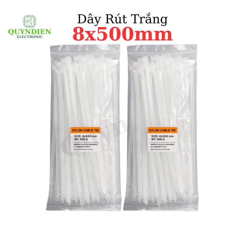 Dây Rút Nhựa Nhiều Kích Cỡ Màu Trắng Đen - Giá Bán 1Kg