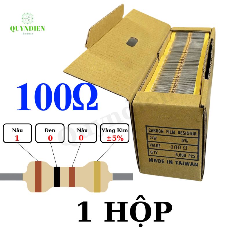 Điện trở Đài Loan 1/4W - 100R