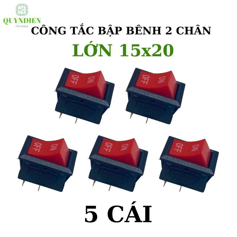 Công tắc bập bênh 2 chân KCD1 - 20x15mm loại Lớn