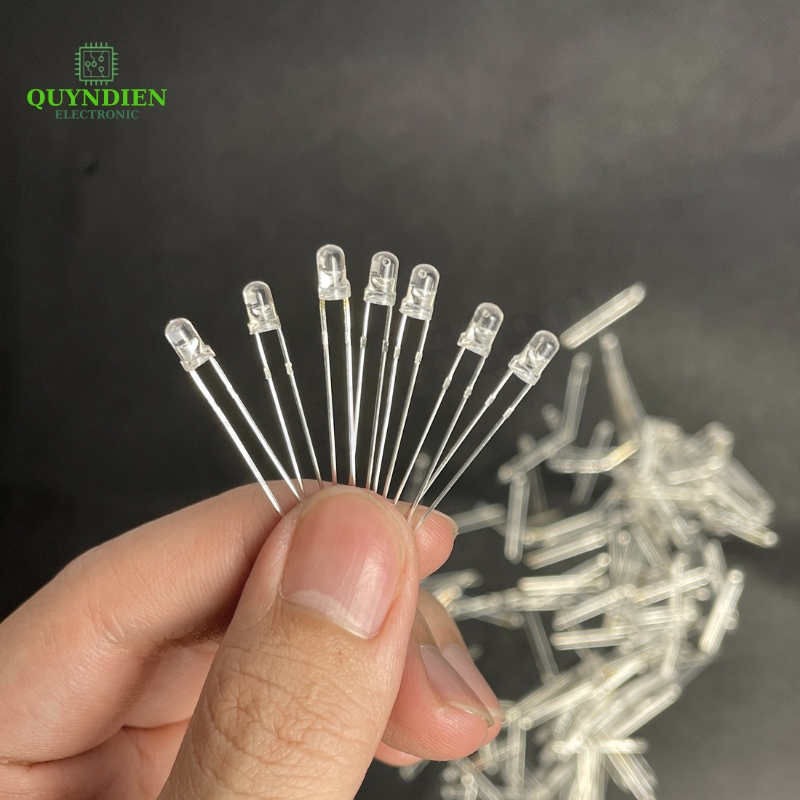 Đèn LED RGB Xanh Dương 3mm 2 Chân Mini Siêu Sáng - 10 Bóng