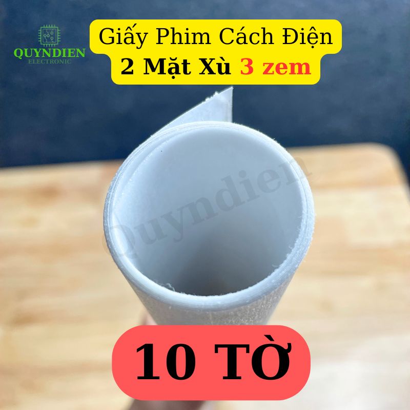 Giấy Phim Cách Điện Trắng 2 Mặt Xù Dày 0.3mm