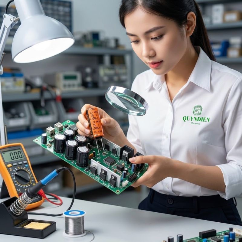 Tụ Lọc Nguồn 4700uF/35V Màu ĐEN