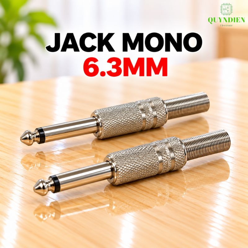 Jack 6.3mm Đực Mono Xi Thường