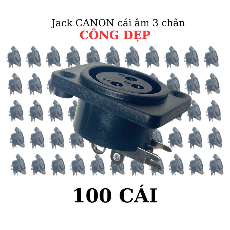 Jack Canon Cái Âm 3 Chân XRL Kết nối microphone mixer cục đẩy vang số lọc xì