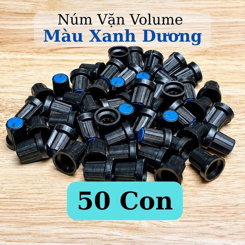 Núm Vặn Volume Nhựa Màu Xanh Trục Hoa Mai