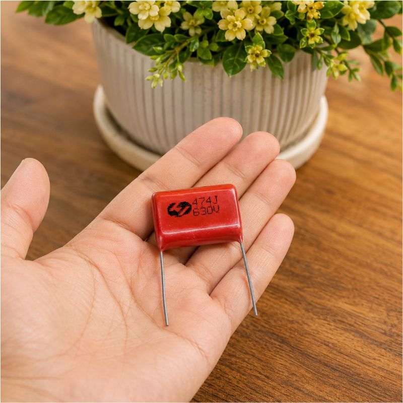Tụ Kẹo Nâu Đỏ CBB22 474J 630V