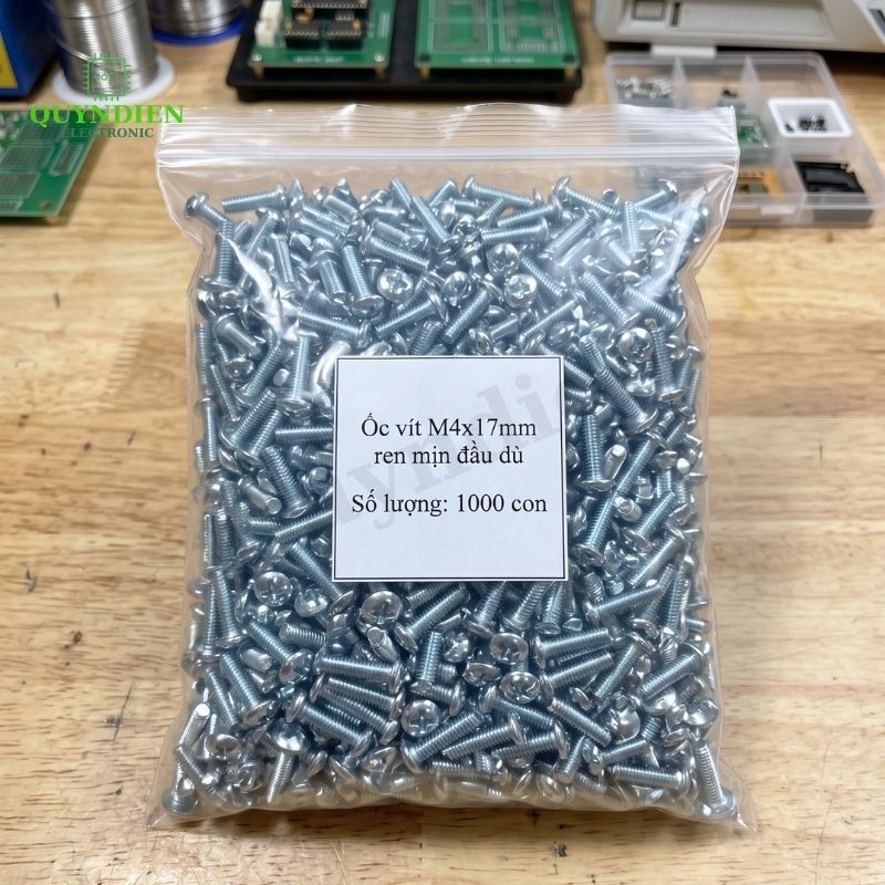 Ốc Vít Đầu Dù Ren Mịn M4x17mm