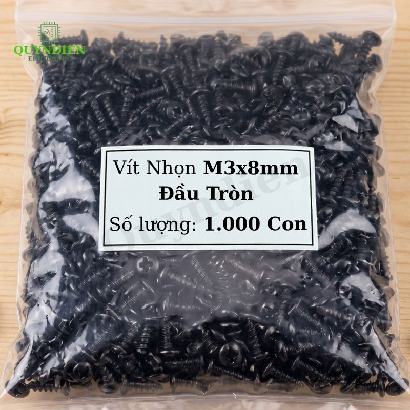 Ốc Vít Nhọn Đầu Tròn M3x8mm