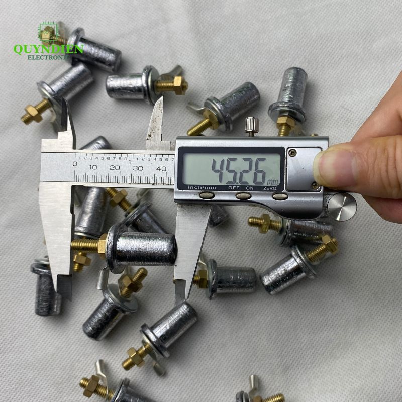 Cọc Chì M6 Đầu Cos – Cọc Cắm Ắc Quy Chì Axit, Đầu Nối Ren Đồng Chống Oxy Hóa