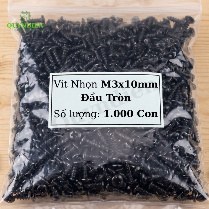 Ốc Vít Nhọn Đầu Tròn M3x10mm