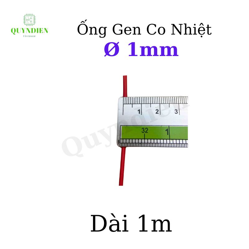 Gen co nhiệt size 1mm màu Đỏ