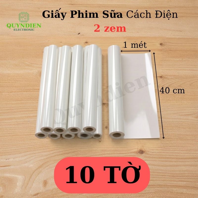 Giấy Phim Sữa Cách Điện 2 Mặt Bóng Dày 0.2mm