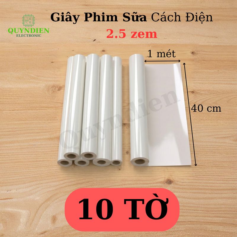 Giấy Phim Sữa Cách Điện 2 Mặt Bóng Dày 0.25mm