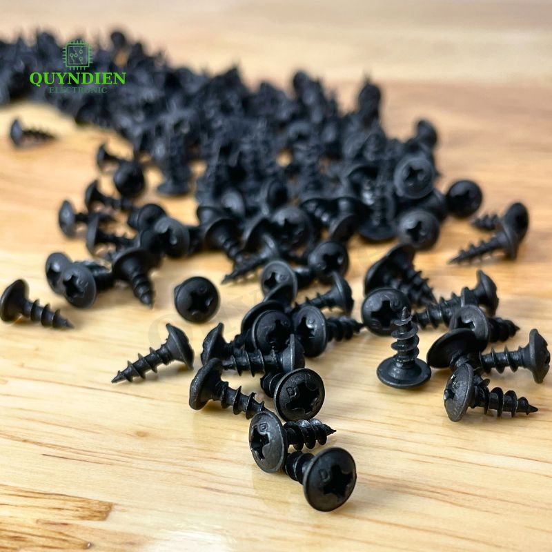 Ốc Vít nhọn M3x8mm Đầu Dù Ren Thưa - 100 Con