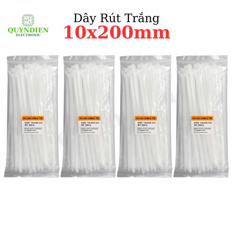Dây Rút Nhựa Nhiều Kích Cỡ Màu Trắng Đen - Giá Bán 1Kg