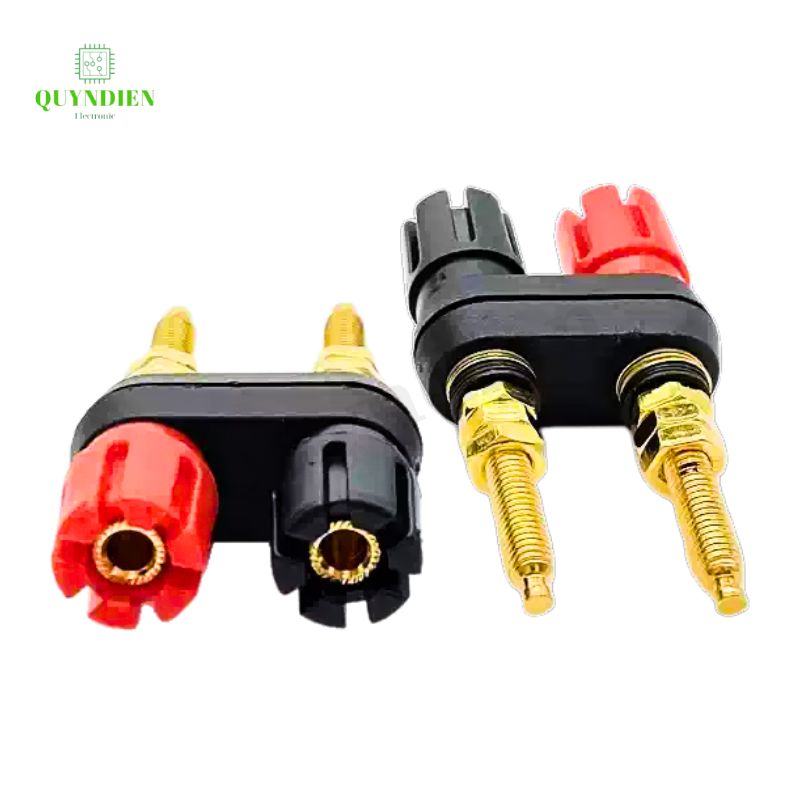 Trạm loa jack bắp chuối, trạm main Ampli, cọc loa đôi M5 chân ngắn