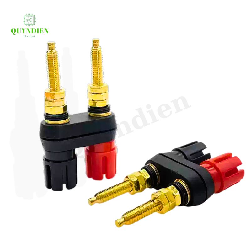 Trạm loa jack bắp chuối, trạm main Ampli, cọc loa đôi M5 chân ngắn