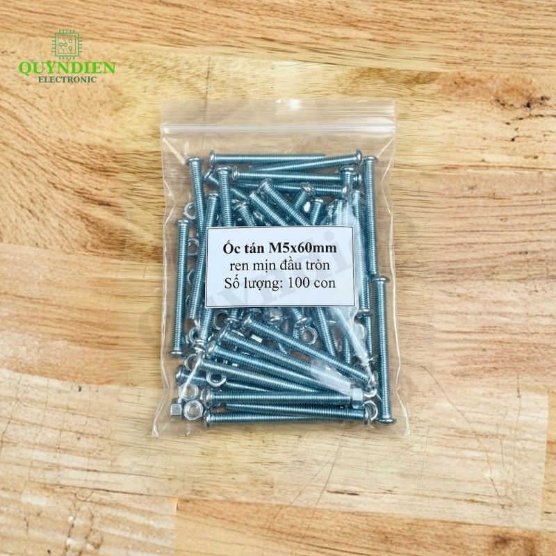 Ốc Vít M5x60mm Có Kèm Tán