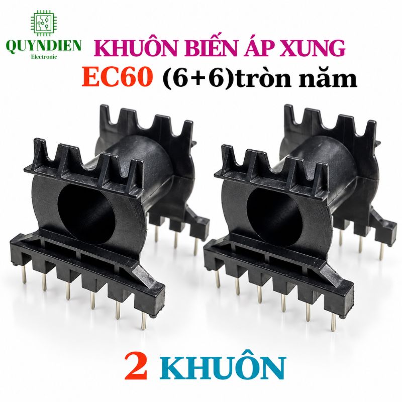 Khuôn EC60 (6+6 chân) Dùng Lõi Ferrit EC60