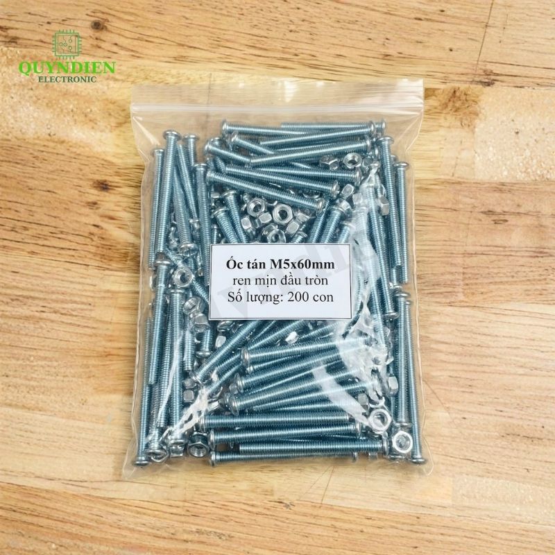 Ốc Vít M5x60mm Có Kèm Tán