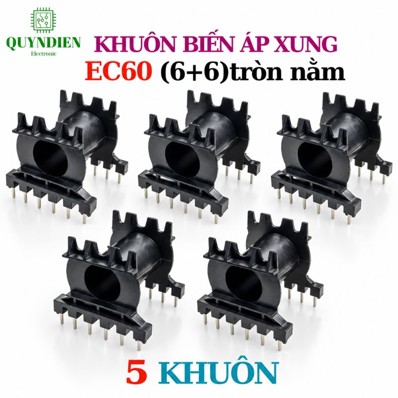 Khuôn EC60 (6+6 chân) Dùng Lõi Ferrit EC60