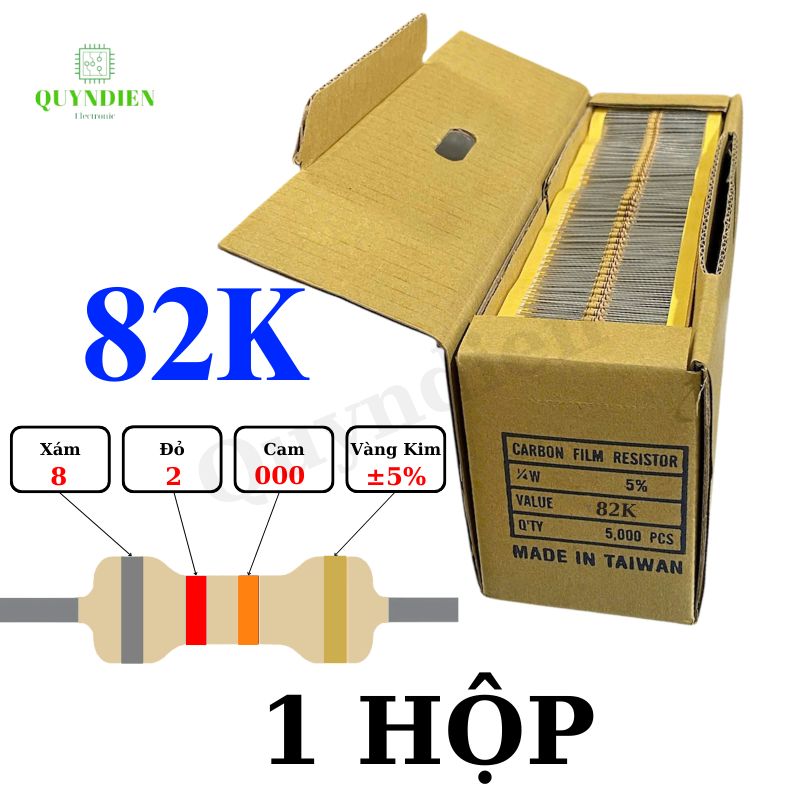 Điện trở Đài Loan 1/4W - 82K