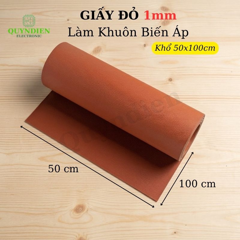 Giấy Cách Điện Làm Khuôn Biến Áp Dày 1mm Màu Đỏ