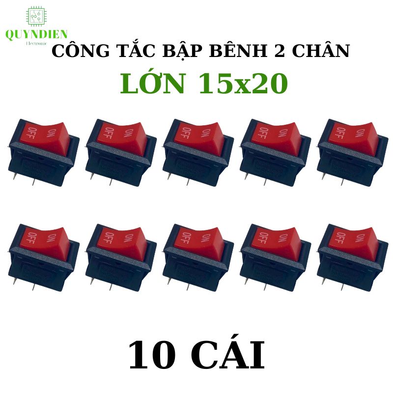 Công tắc bập bênh 2 chân KCD1 - 20x15mm loại Lớn