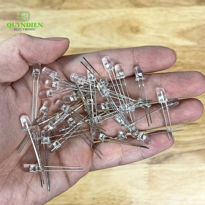 Đèn LED RGB Xanh Dương 5mm 2 Chân Siêu Sáng - 10 Bóng