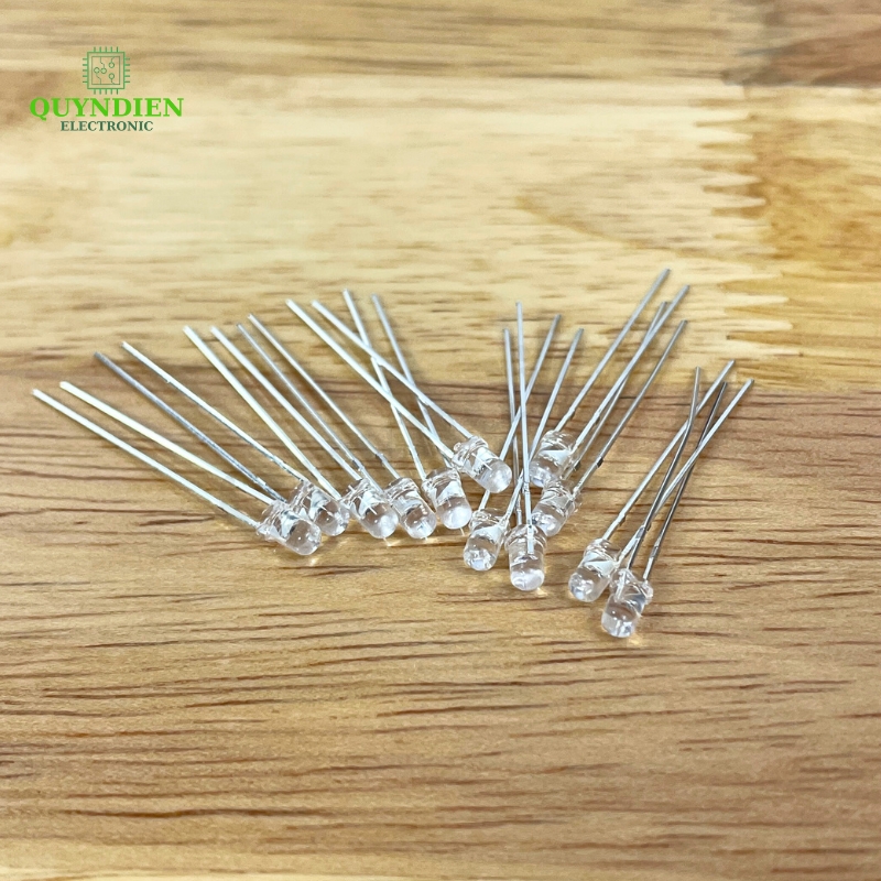 Đèn LED RGB Xanh Dương 3mm 2 Chân Mini Siêu Sáng - 10 Bóng