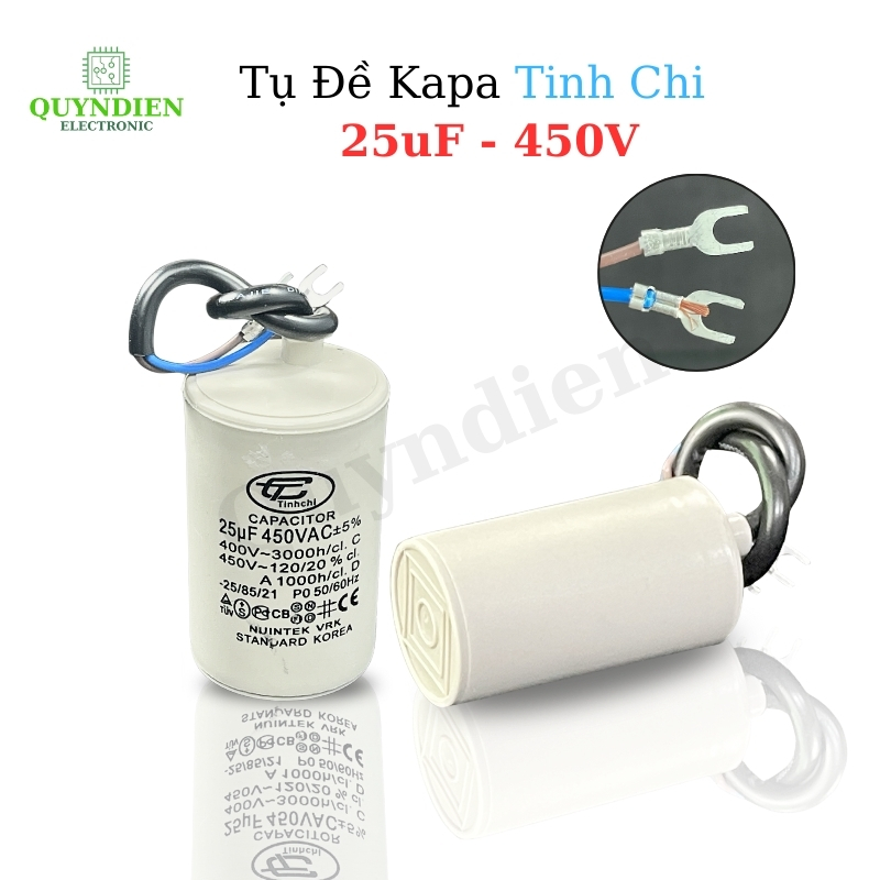 Tụ Đề Máy Bơm Nước 25uF 450V Tụ Kapa Tinh Chi