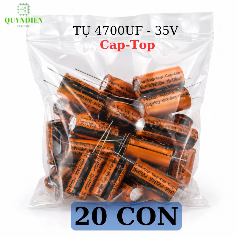 Tụ Lọc Nguồn 4700uf 35V DC tụ hóa Cap-Top mới