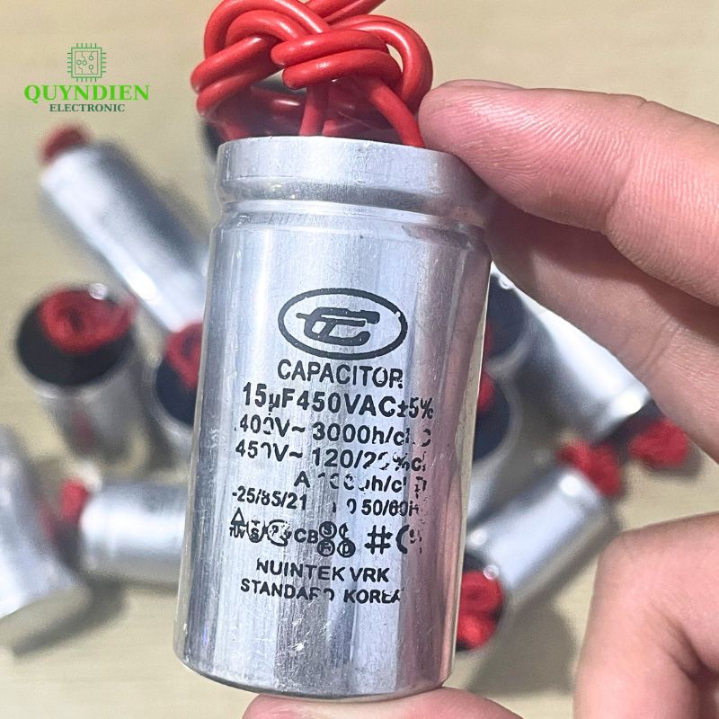Tụ Nhôm Dây 15uF - 450V