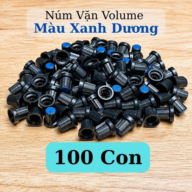 Núm Vặn Volume Nhựa Màu Xanh Trục Hoa Mai