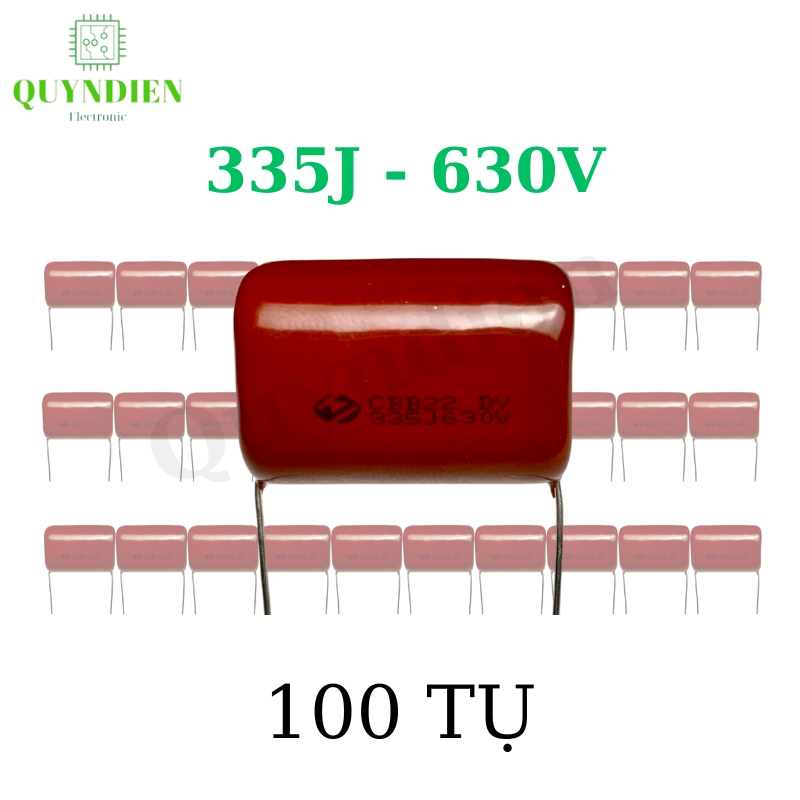 Tụ kẹo Nâu đỏ CBB22 335J 630V