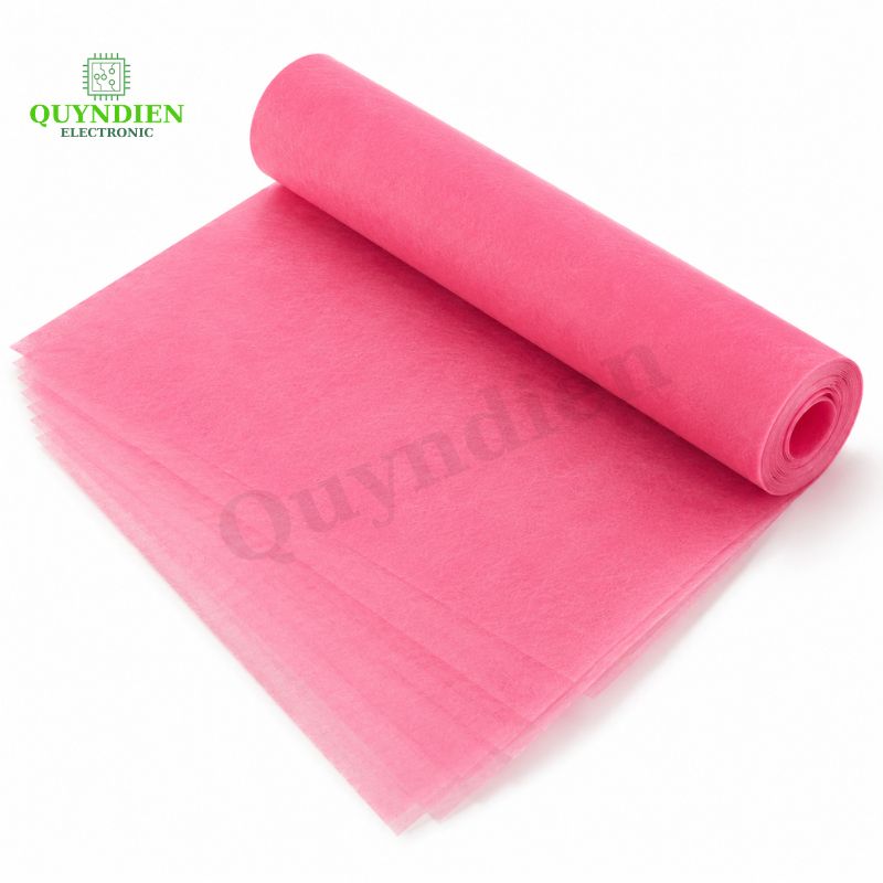 Giấy Cách Điện Hồng Khổ 40x100cm Dày 0.3mm