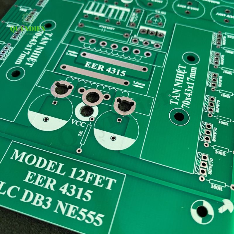 PCB bo mạch kích điện 12 fet LC DB3 NE555 + Dao Động KA3525 Biến áp máy hàn Phíp FR4