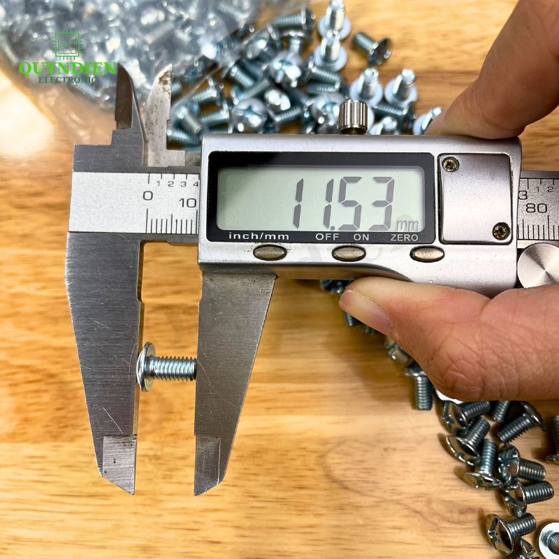 Ốc Vít Đầu Dù Ren Mịn M5=5x10mm Màu Trắng