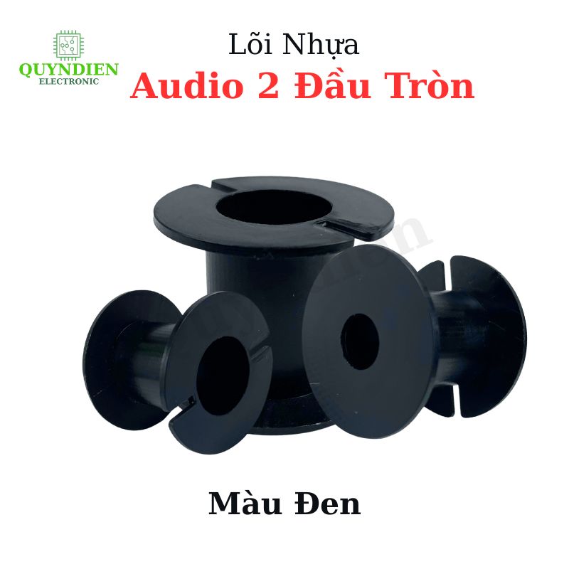 Lõi Nhựa Audio 2 Đầu Tròn Quấn Cuộn Cảm Phân Tần Loa - Màu Đen