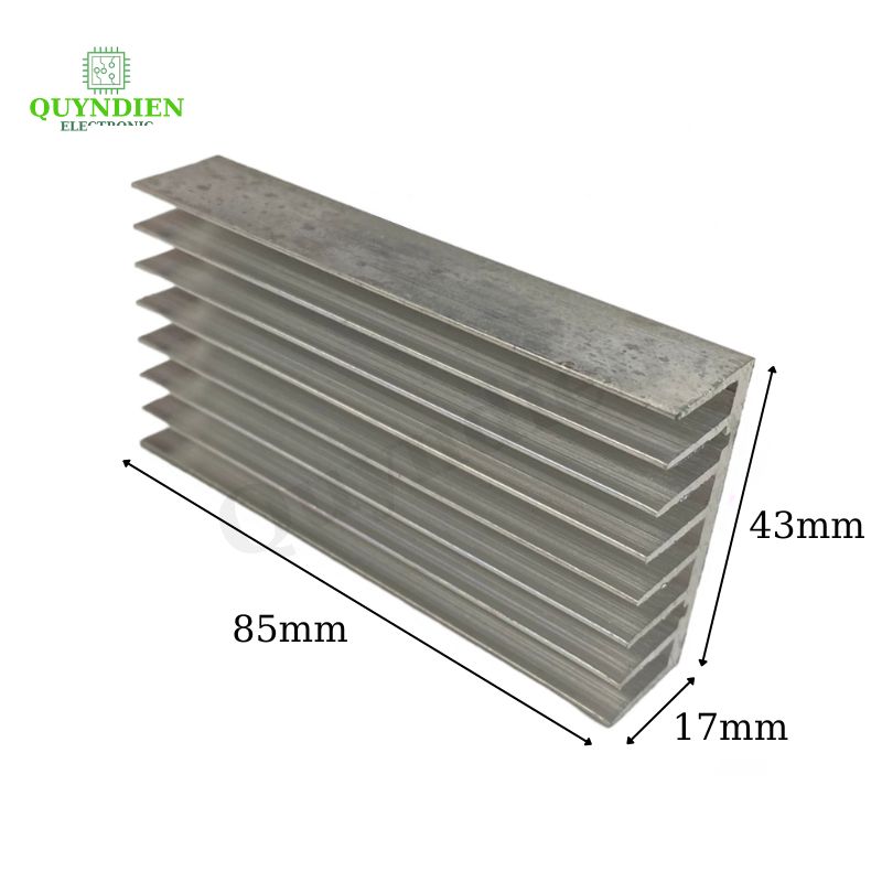 Nhôm tản nhiệt 8 cánh 85x43x17mm