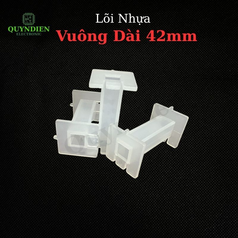 Lõi Nhựa Vuông Dài 42mm Quấn Cuộn Cảm Phân Tần Loa - Màu Trắng Trong